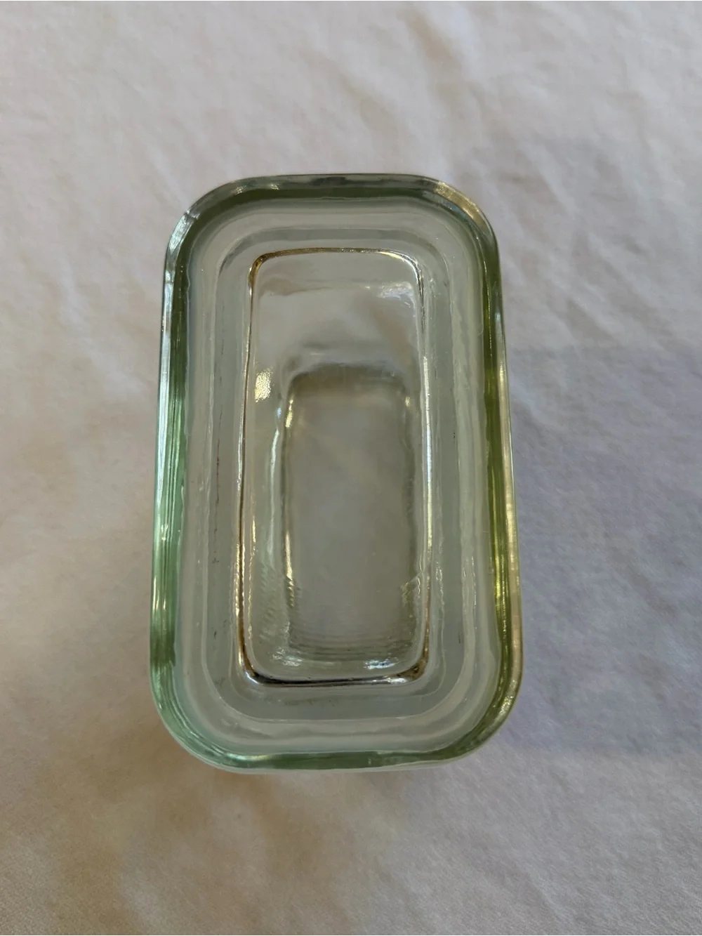 VTG Clear Glass Rectangular Storage Jar with sealed Lid - Transparent